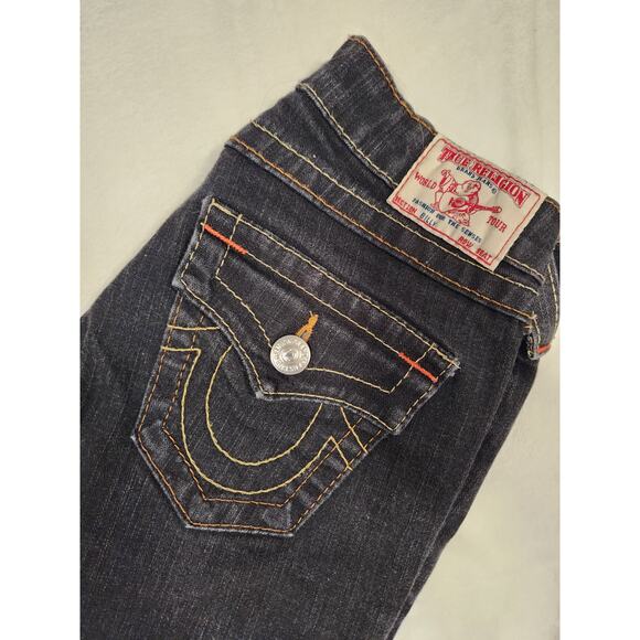 True Religion Billy Cut Flap Black Jeans - Women's Size 26 - Picture 4 of 10